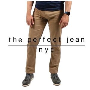 The Perfect Jeans • NYC Men’s Slim-Fit Jeans/Khakis. ‘Denkhaki™ Dark’ 34/30. NWT